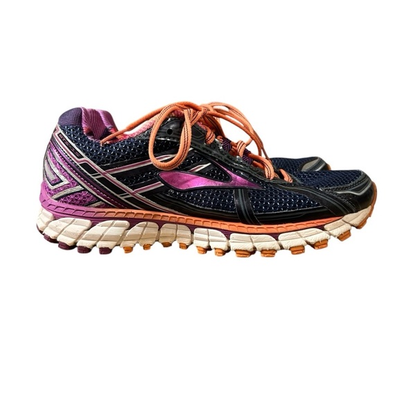 Brooks Adrenaline GTS 15 Women's Running Shoes Size 11 B Black/Purple/Orange - Picture 2 of 10